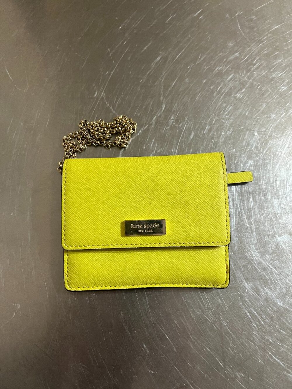 KATE SPADE Newbury Lane Wallet Neon Yellow
